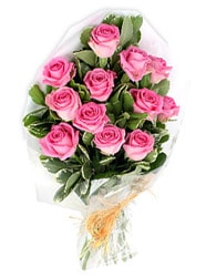 Ankara Sincan Ostim çiçek gönderimi firması ürünümüz  11 adet pembe gülden buket çiçeği