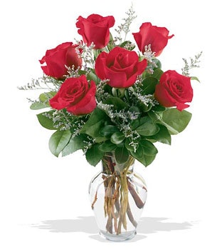 Ankara Sincan çiçek gönderme firmamızdan size özel Camda hazırlanmış 6 gül Ankara çiçek gönder firması şahane ürünümüz 
